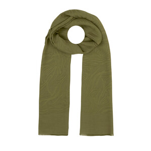 All Seasons Ottoman Green Zebra Print Monogram Scarf - Thumbnail