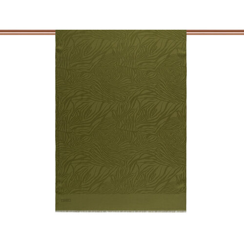 All Seasons Ottoman Green Zebra Print Monogram Scarf