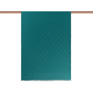 ipekevi - All Seasons Petrol Blue IE Monogram Scarf (1)