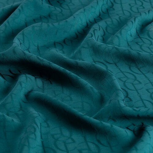 All Seasons Petrol Blue IE Monogram Scarf