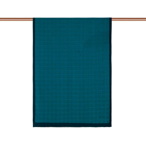 ipekevi - All Seasons Petrol Blue Monogram Scarf (1)