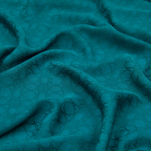 All Seasons Petrol Blue Monogram Scarf