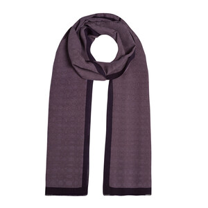 All Seasons Pig Purple Monogram Scarf - Thumbnail