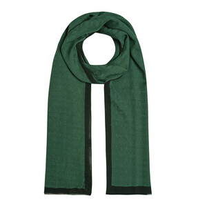 All Seasons Pine Green Monogram Scarf - Thumbnail