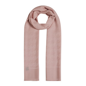 ipekevi - All Seasons Powder Pink Houndstooth Patterned Monogram Scarf (1)