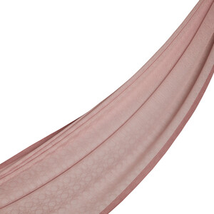 All Seasons Powder Pink Monogram Scarf - Thumbnail