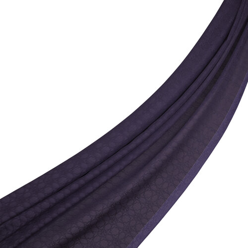 All Seasons Purple Monogram Scarf