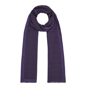 All Seasons Purple Monogram Scarf - Thumbnail
