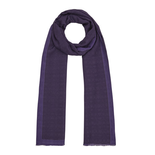 All Seasons Purple Monogram Scarf