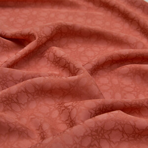 All Seasons Red Copper Monogram Scarf - Thumbnail