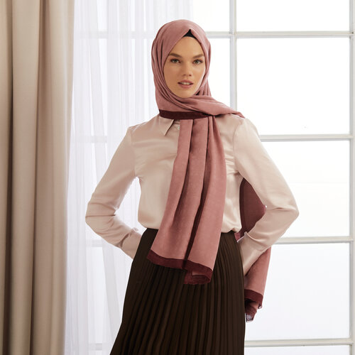 All Seasons Rose Pink Monogram Scarf