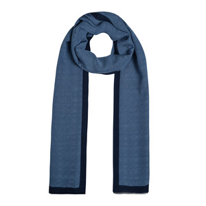 All Seasons Royal Blue Monogram Scarf - Thumbnail