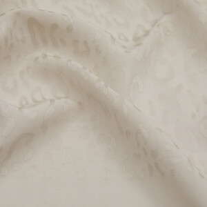 All Seasons Sand White Leopar Print Monogram Scarf - Thumbnail
