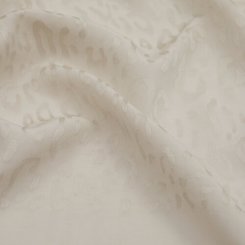 All Seasons Sand White Leopar Print Monogram Scarf