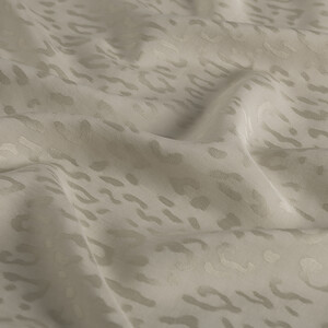 All Seasons Sand White Leopar Print Monogram Scarf - Thumbnail