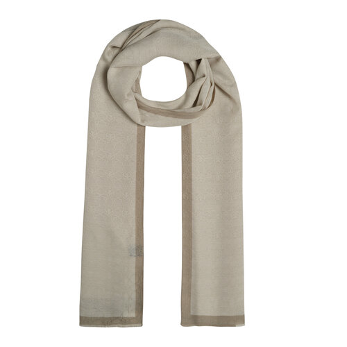 All Seasons Sand White Monogram Scarf