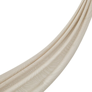 All Seasons Sand White Zebra Print Monogram Scarf - Thumbnail