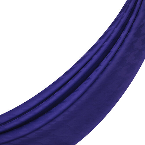 All Seasons Sax Blue Houndstooth Patterned Monogram Scarf
