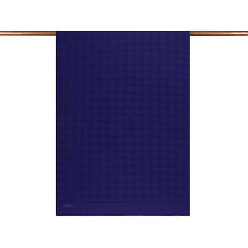 All Seasons Sax Blue Houndstooth Patterned Monogram Scarf