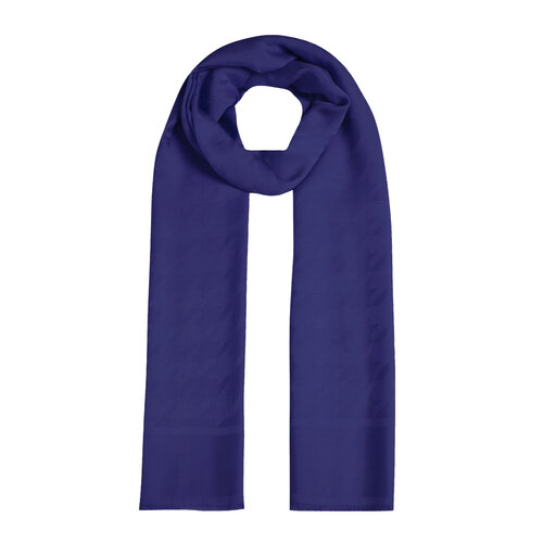 All Seasons Sax Blue Houndstooth Patterned Monogram Scarf