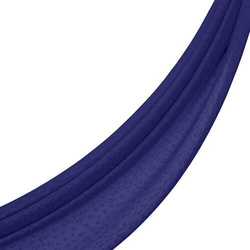 All Seasons Sax Blue Leopar Print Monogram Scarf