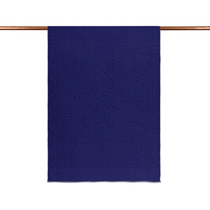 ipekevi - All Seasons Sax Blue Leopar Print Monogram Scarf (1)