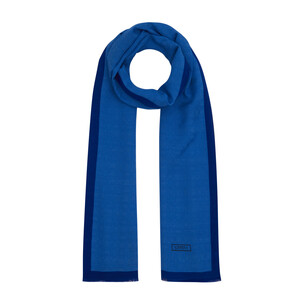 ipekevi - All Seasons Sax Blue Monogram Scarf (1)