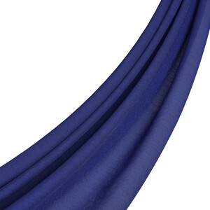 All Seasons Sax Blue Print Monogram Scarf - Thumbnail