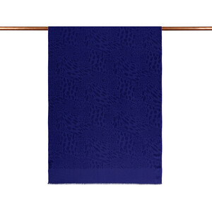 All Seasons Sax Blue Vahra Print Monogram Scarf - Thumbnail