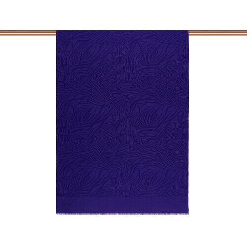 All Seasons Sax Blue Zebra Print Monogram Scarf