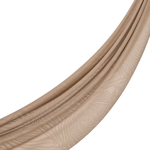 All Seasons Stone Zebra Print Monogram Scarf