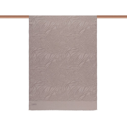 All Seasons Stone Zebra Print Monogram Scarf