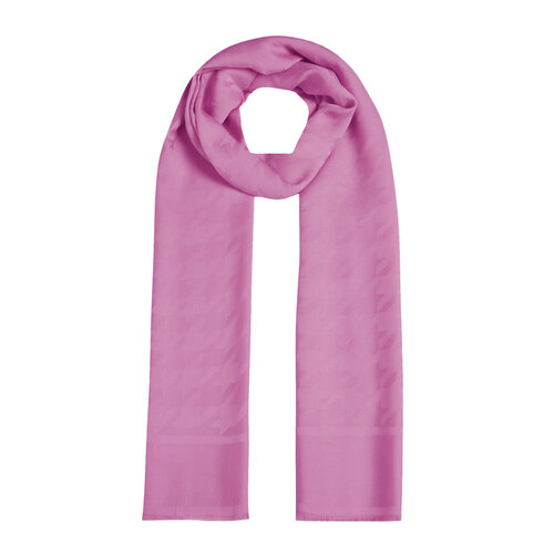 All Seasons Sugar Pink Houndstooth Patterned Monogram Scarf