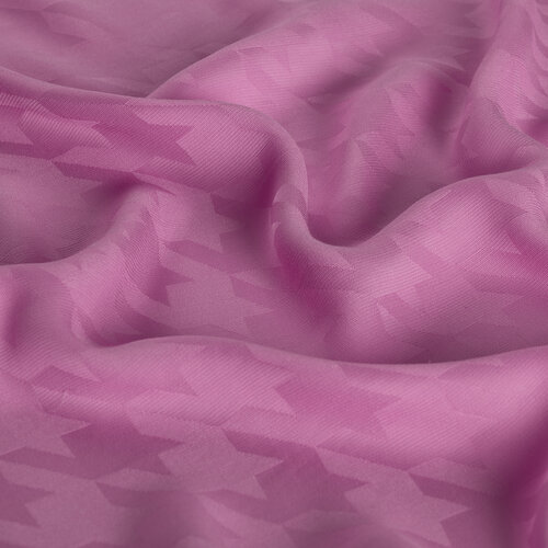 All Seasons Sugar Pink Houndstooth Patterned Monogram Scarf