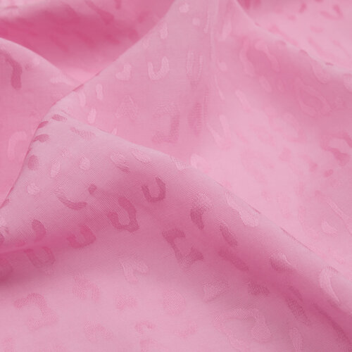 All Seasons Sugar Pink Leopar Print Monogram Scarf