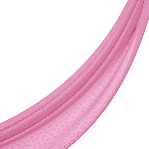 All Seasons Sugar Pink Leopar Print Monogram Scarf