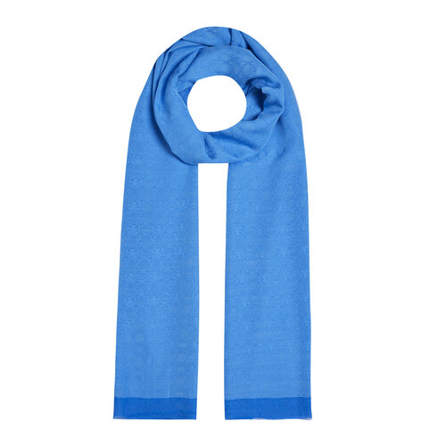 All Seasons Tropic Blue Monogram Scarf