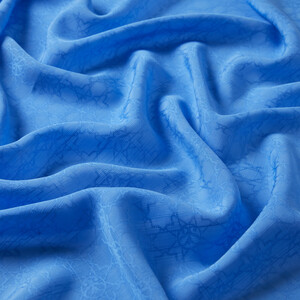 All Seasons Tropic Blue Monogram Scarf - Thumbnail