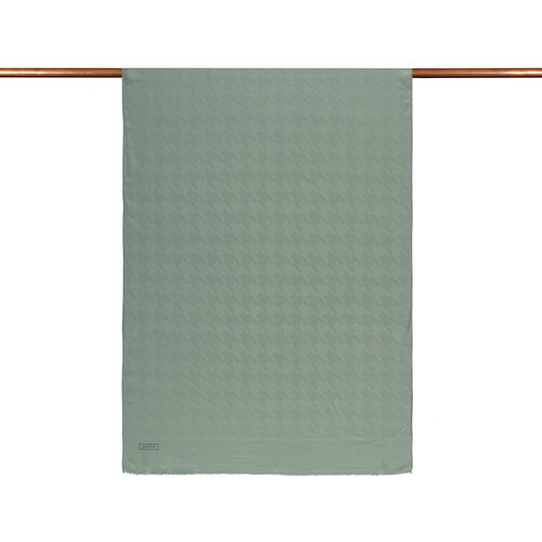 All Seasons Water Green Houndstooth Patterned Monogram Scarf