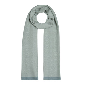 All Seasons Water Green Monogram Scarf - Thumbnail