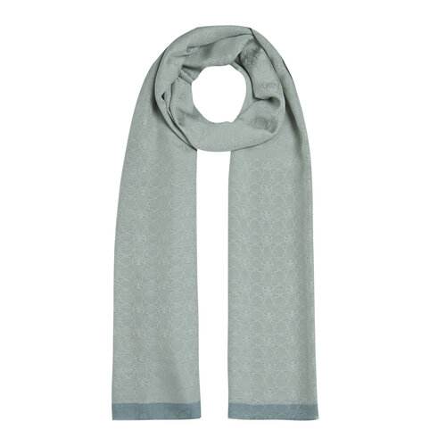 All Seasons Water Green Monogram Scarf