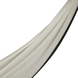 All Seasons White Monogram Scarf - Thumbnail