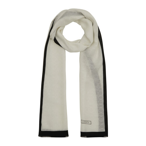 All Seasons White Monogram Scarf