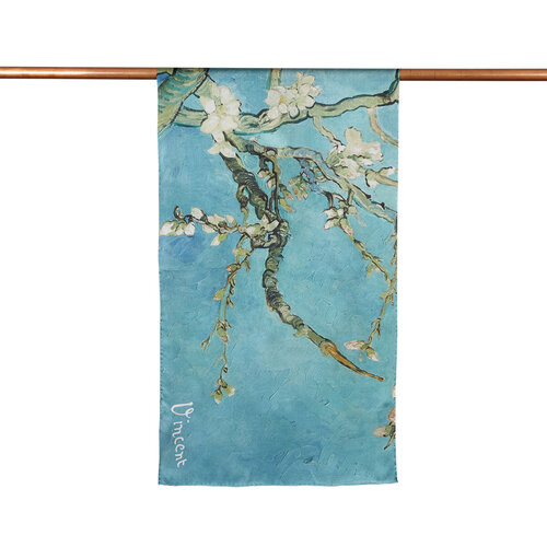 Almond Blossoms Satin Silk Scarf