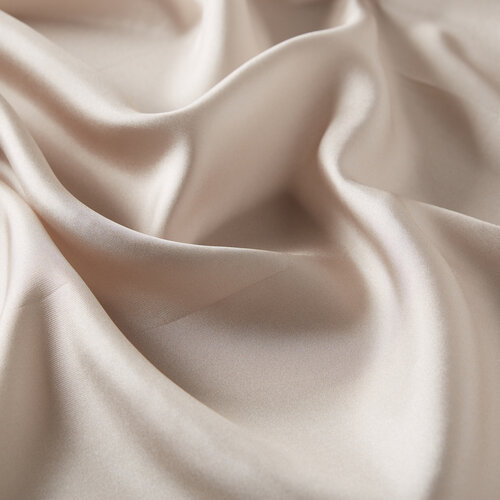 Almond Plain Silk Twill Scarf