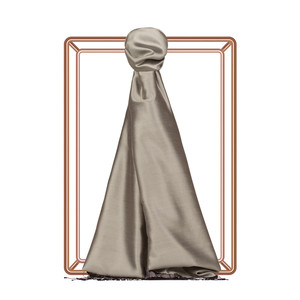 Almond Reversible Silk Scarf - Thumbnail