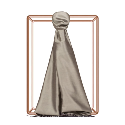 Almond Reversible Silk Scarf