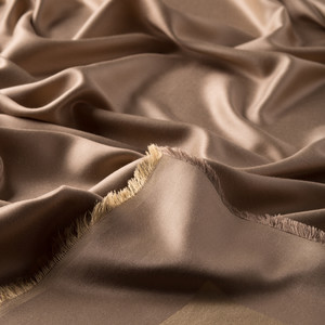 Almond Reversible Silk Scarf - Thumbnail