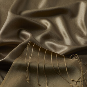 Almond Reversible Silk Scarf - Thumbnail