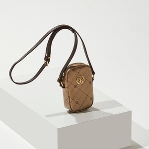 ipekevi - محفظة كروس مونوغرام لون ذهبي